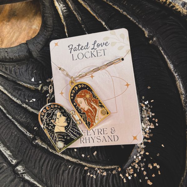 Feyre & Rhysand Couple Enamel Locket Necklace Fashion